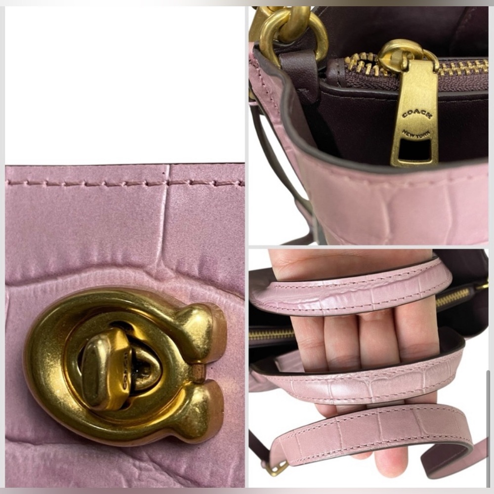 Giftable New w/out tags Coach purple croc embossed - Picture 10 of 15